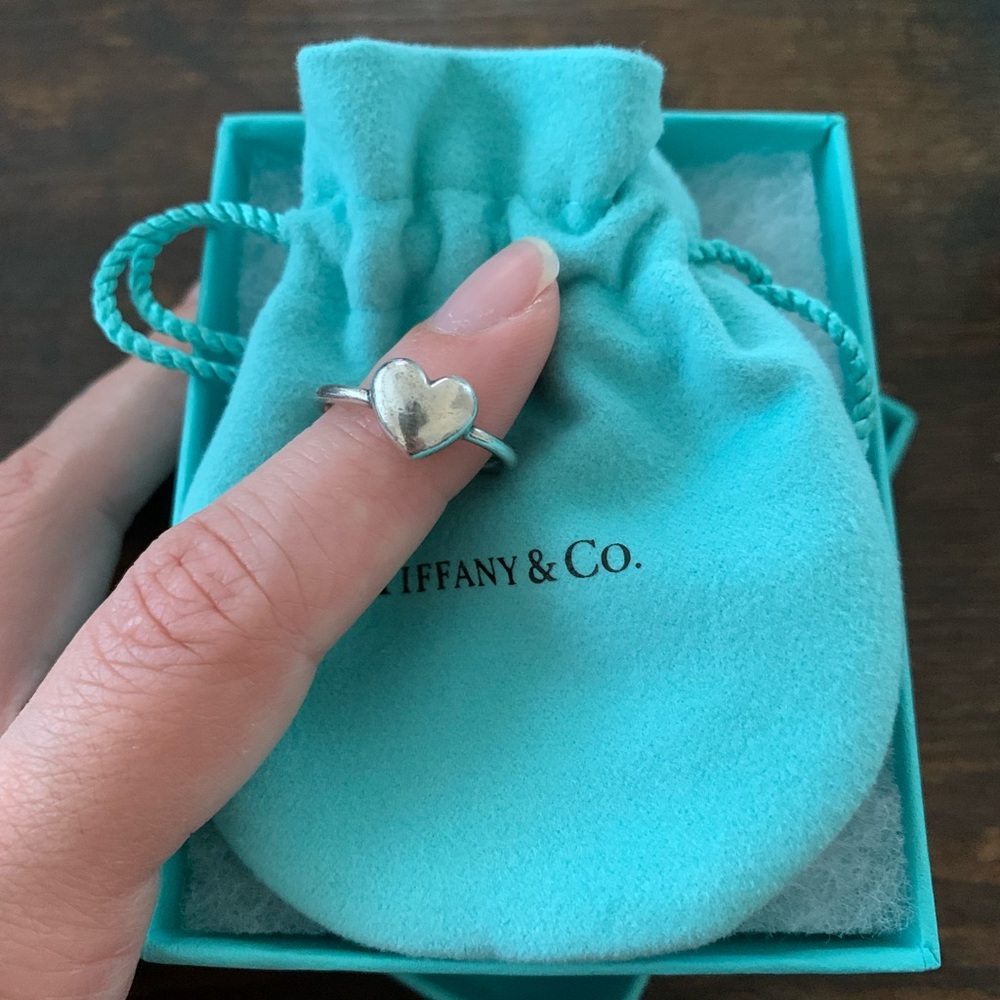 Heart shape Authentic Tiffany & Co. ring.